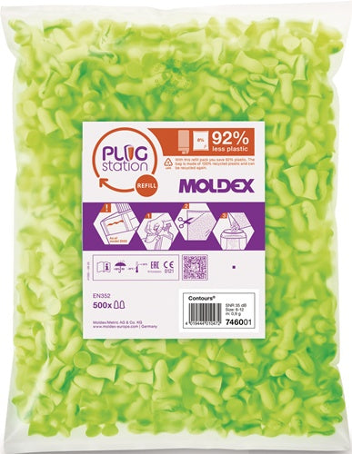 Gehörschutzstöpsel Contours® 746001 EN 352-2 SNR 35 dB 500 PA/Nachfüllpackung