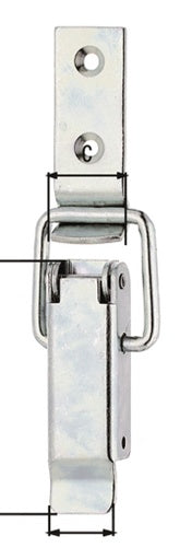 Kistenverschluss H61mm B22mm STA galvverzdpassfVorhangschlmmax Ø7mm SB - VPE: 10