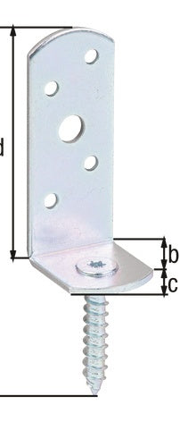 Flechtzaunhalter 115x315x30x75mm galvverzdpassL-Form GAH - VPE: 50