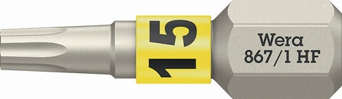 Bit 867 TORX® HF 1/4 Zoll TX 15 L25mm mFarbleitsystem WERA - VPE: 10