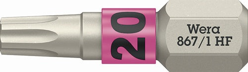 Bit 867 TORX® HF 1/4 Zoll TX 20 L25mm mFarbleitsystem WERA - VPE: 10