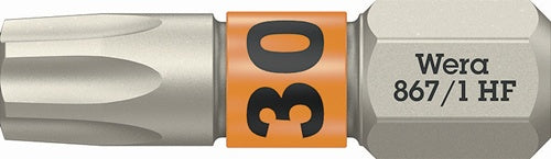 Bit 867 TORX® HF 1/4 Zoll TX 30 L25mm mFarbleitsystem WERA - VPE: 10