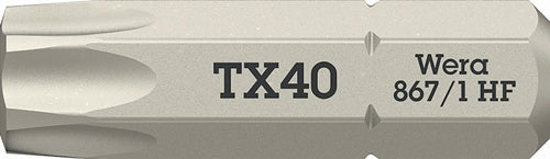 Bit 867 TORX® HF 1/4 Zoll TX 40 L25mm oFarbleitsystem WERA - VPE: 10