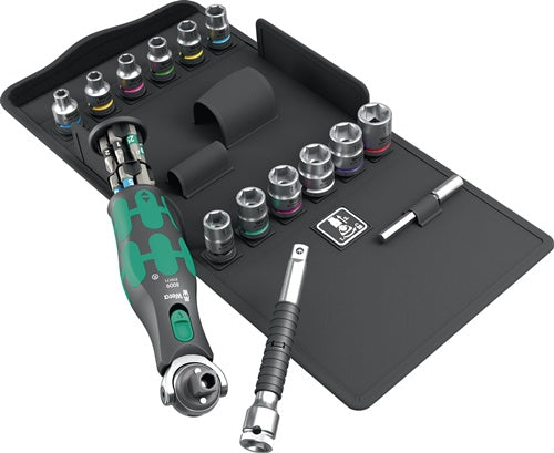 Steckschlüsselsatz 8009 Zyklop Pocket Set 3 27-tlg3/8Zoll+1/4 Zoll WERA