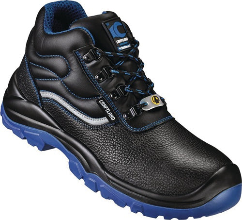 Sicherheitsstiefel ANKLAM Gr45 W105 schwarz/blau S3 FO SR ESD EN20345
