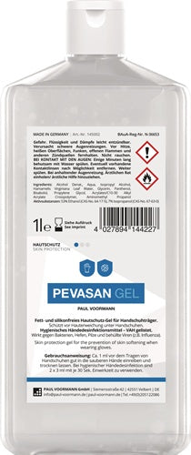 Hände-Desinfektionsmittel Pevasan Gel 1l Hartflasche PAUL VOORMANN