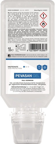 Hände-Desinfektionsmittel Pevasan Gel 1l Softflasche PAUL VOORMANN