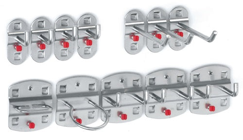 Werkzeughalter BxHmm 9 div Haken/3 Doppelhaken 12-tlg RASTERPLAN