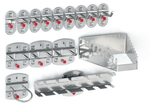 Werkzeughalter BxHmm 12 div Haken/3 Doppelhaken 15-tlg RASTERPLAN