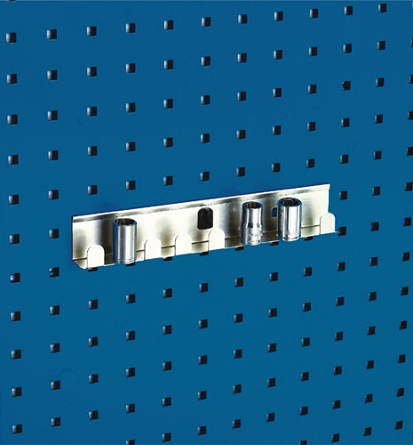 Steckschlüsselhalter Breite 270 mm 8 Aufnahmen für 1/2 Zoll-Einsätze passend für Lochplatten BOTT