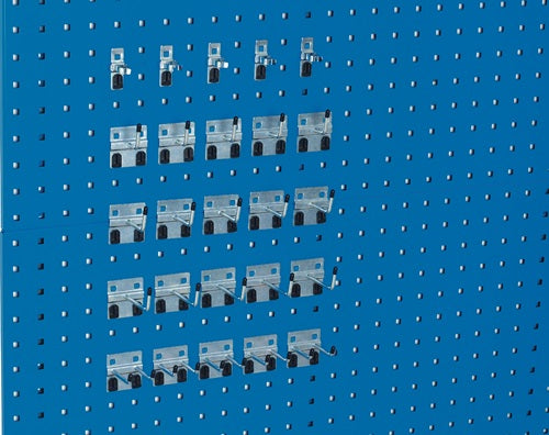 Werkzeughalter BxHmm 15 Haken/5 Doppelhaken/5 Werkzeugklemmen 25-tlg 5 Werkzeugklemmen BOTT