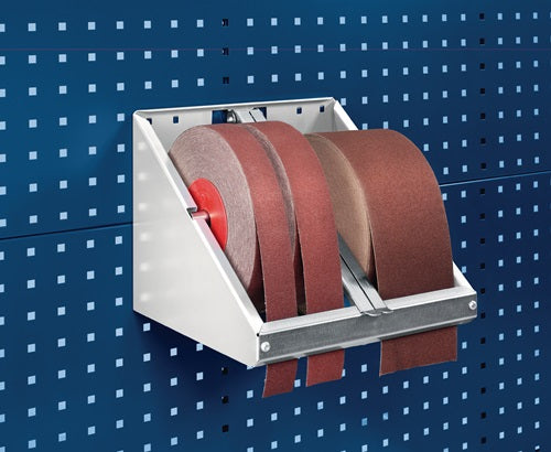 Schleifpapierrollenhalter B315xT295xH250mm Rollenbreite max 120 mm Rollen-Ø max 260 mm BOTT