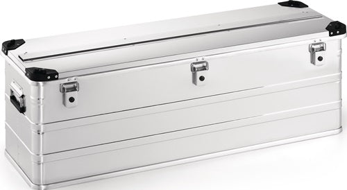 Aluminiumbox L1182xB385xH410mm 163 l mit Klappverschluss und Stapelecken