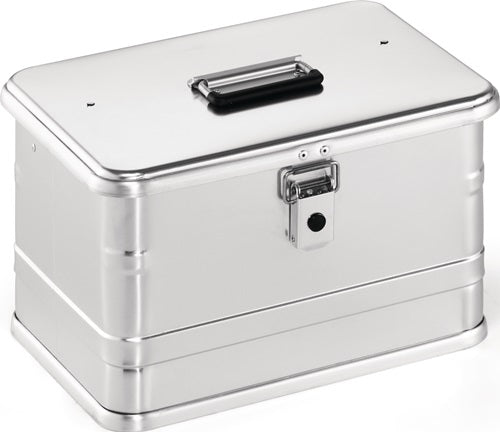 Aluminiumbox L432xB335xH275mm 29 l mit Klapphebelverschlüssen mit Bohrungen