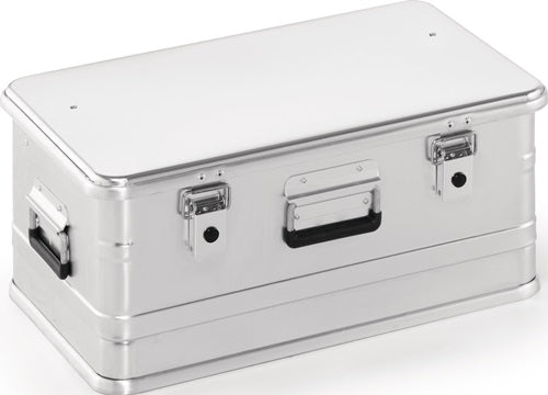 Aluminiumbox L582xB385xH262mm 47 l mit Klapphebelverschlüssen mit Bohrungen