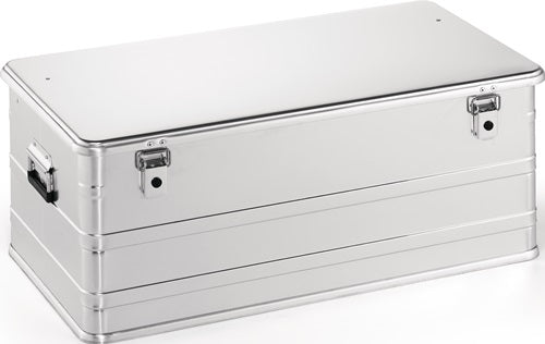Aluminiumbox L902xB495xH367mm 140 l mit Klapphebelverschlüssen mit Bohrungen