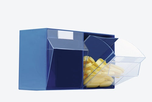 Klarsichtmagazin H207xB600xT172mm 4 x D Kunststoff blau LOCKweißER – Ansicht 3