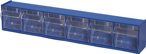 Klarsichtmagazin H113xB600xT91mm 6 x B Kunststoff blau LOCKweißER