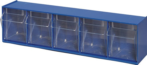 Klarsichtmagazin H164xB600xT134mm 5 x C Kunststoff blau LOCKweißER