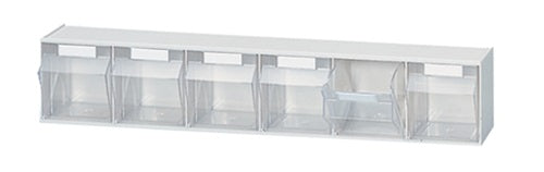 Klarsichtmagazin H113xB600xT91mm 6 x B Kunststoff weiß LOCKweißER