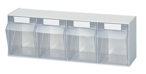 Klarsichtmagazin H207xB600xT172mm 4 x D Kunststoff weiß LOCKweißER
