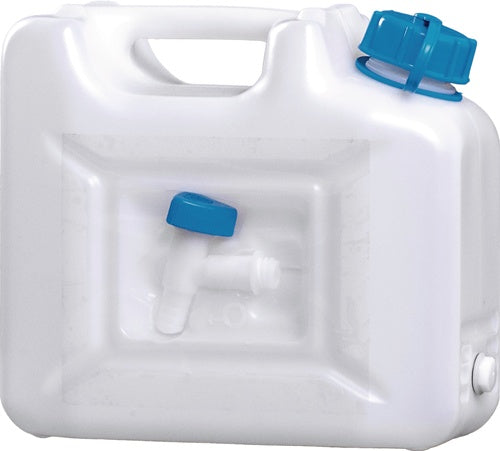 Wasserkanister 12 l HD-PE stapelbar mit Auslaufhahn H310xB350xT165mm HÜNERSDORFF