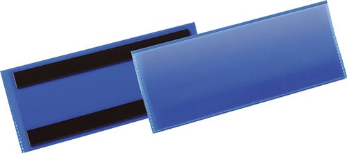 Etikettentasche B210xH74mm blau magnetisch 50 DURABLE