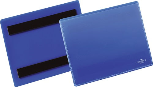 Etikettentasche B148xH105mm blau magnetisch 50 DURABLE
