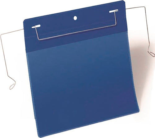 Dokumententasche B210xH148 mm DIN A5 quer mit flexiblem Drahtbügel dunkelblau Pak a 50 St DURABLE