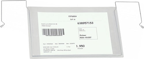 Dokumententasche B280xH180 mm DIN A5 quer mit flexiblem Drahtbügel EICHNER - VPE: 10