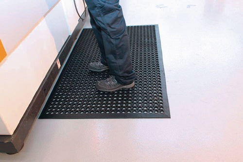 Arbeitsplatzbodenbelag Fertigmatte L1500xB900xS10mm schwarz Gummi COBA – Ansicht 3