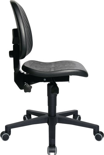 Arbeitsdrehstuhl TEC 40 Rollen Polyurethanschaum schwarz 410-540 mm TOPSTAR – Ansicht 5