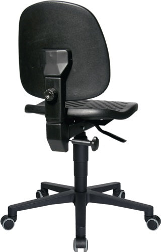 Arbeitsdrehstuhl TEC 40 Rollen Polyurethanschaum schwarz 410-540 mm TOPSTAR – Ansicht 6