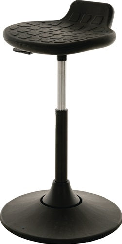 Drehhocker Kunststoff-Tellerfuß PU-Schaum schwarz Sitzhöhenverstellung 490-680 mm LOTZ