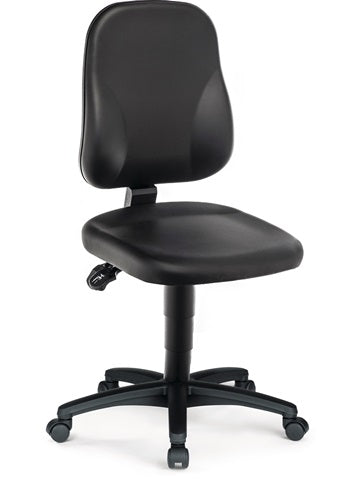Arbeitsdrehstuhl Rollen Kunstlederpolster schwarz 450-620 mm BIMOS