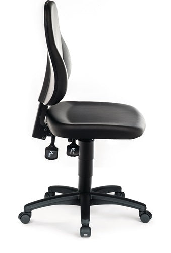 Arbeitsdrehstuhl Rollen Kunstlederpolster schwarz 450-620 mm BIMOS – Ansicht 4