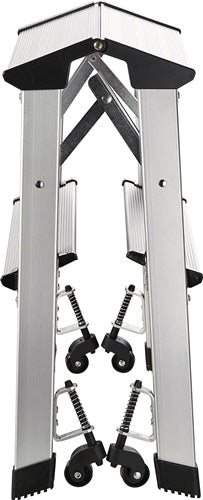 Klapptritt Stufen einschl Plattform 2 Plattformhöhe 440 mm Aluminium fahrbar – Ansicht 2