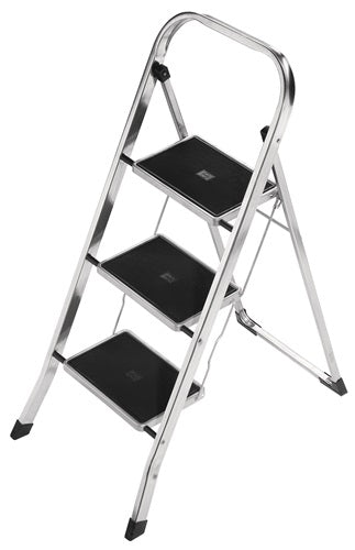 Klapptritt Stufen einschl Plattform 3 Plattformhöhe 700 mm Aluminium mit Stahl-Stufen HAILO