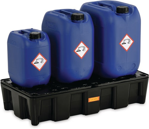 Auffangwanne 35 l L800xB400xH180mm Polyethylen mit PE-Rost CEMO – Ansicht 4
