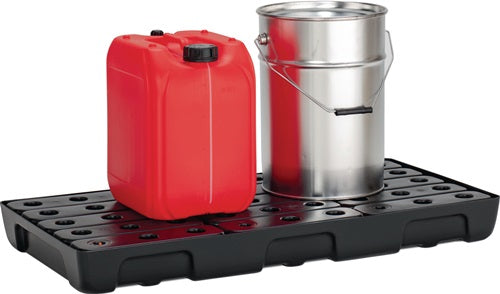 Regalwanne 27 l L976xB495xH95mm Polyethylen mit PE-Rost und Leckanzeiger CEMO – Ansicht 3