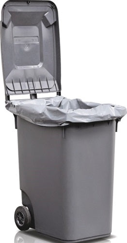 Kunststoffsack 240 l LD-PE grau 100 µm B650/550xL1350mm 50St/Karton