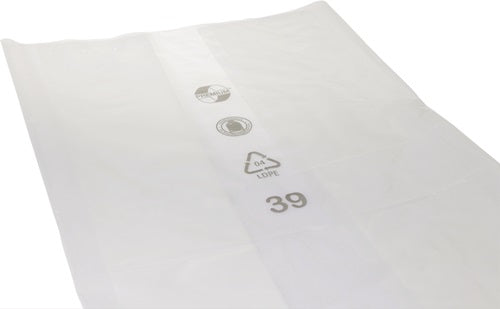 Kunststoffsack 950 l LD-PE transparent 60 µm B900/600xL1800mm 20St/Karton DEISS