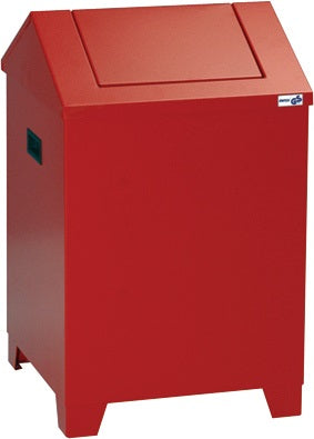 Putzwollkasten H680xB400xT400mm Gehäuse feuerrot RAL 3000 / Klappe feuerrot RAL 3000 Stahlblech STUMPF
