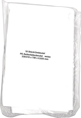 Müllbeutel B330/310xL750mm 60 l 25 µm weiß 10St/Btl - VPE: 20