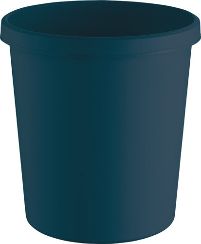 Papierkorb 18 l H331xØ315 mm mit Griffrand Kunststoff blau HELIT