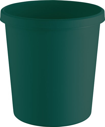 Papierkorb 18 l H331xØ315 mm mit Griffrand Kunststoff grün HELIT