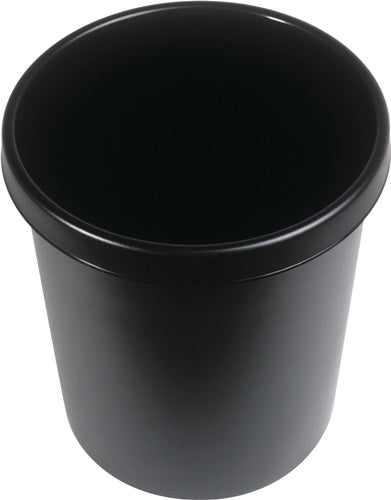Papierkorb 18 l H331xØ315 mm mit Griffrand Kunststoff schwarz HELIT - VPE: 6 – Ansicht 3