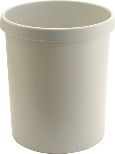 Papierkorb 30 l H405xØ350 mm mit Griffrand Kunststoff lichtgrau HELIT