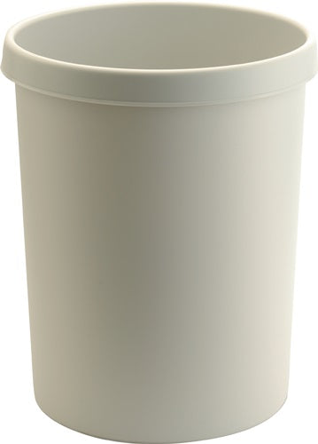 Papierkorb 45 l H480xØ390 mm mit Griffrand Kunststoff lichtgrau HELIT