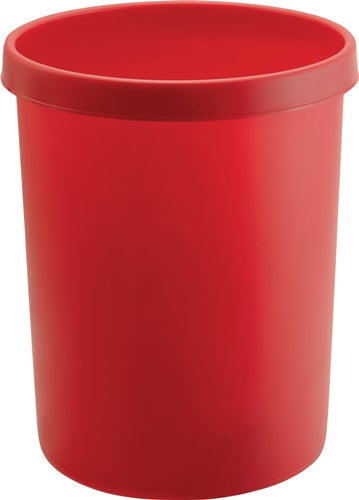 Papierkorb 45 l H480xØ390 mm mit Griffrand Kuntstoff rot HELIT